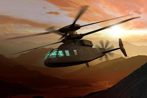 Sikorsky and Boeing are offering the SB>1 Defiant for the Army's Future Vertical Lift Program. Courtesy of Sikorsky-Boeing
