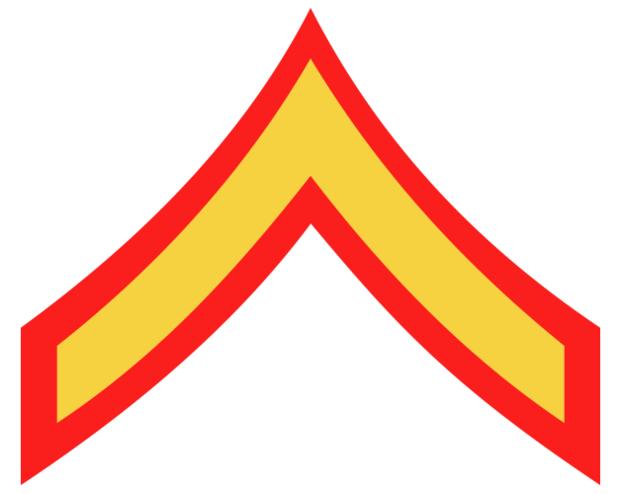 Marine Corps Private First Class (PFC) insignia