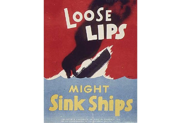 World War II "Loose Lips Might Sink Ships" poster.