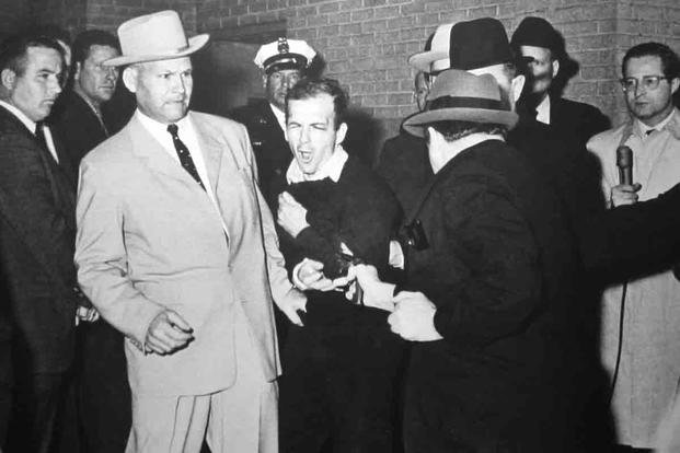 Jack Ruby shoots Lee Harvey Oswald. Winner of the 1964 Pulitzer Prize for Photography. (Robert H. Jackson)