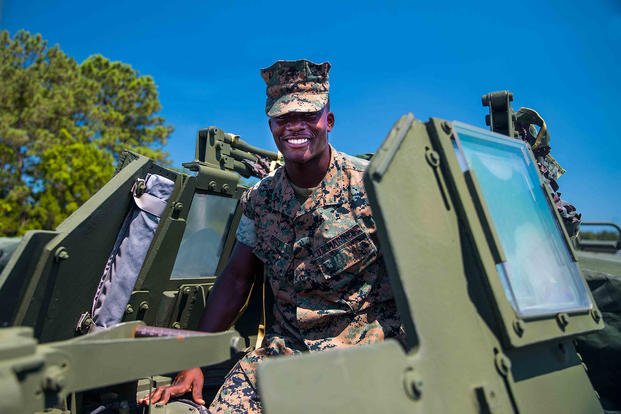 U.S. Marine Corps Pfc. Quintravious Russ is nominated for Motivator of the Week at Camp Lejeune.