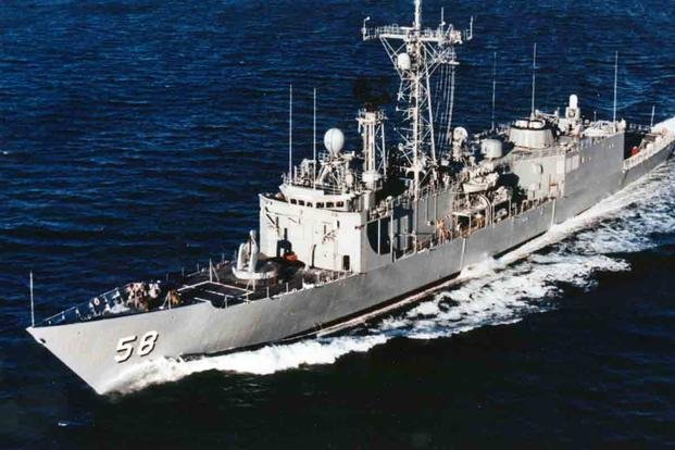The guided missile frigate USS Samuel B. Roberts was the third ship to bear that name. (U.S. Navy)
