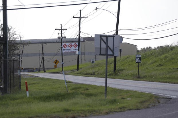The closed Bayou Steel Group factory in LaPlace, La., is shown after unexpectedly laying off 376 employees.