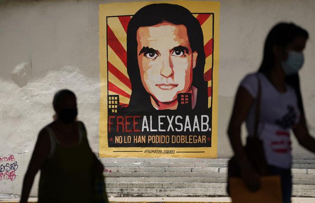 Poster of special envoy Alex Saab, in Caracas