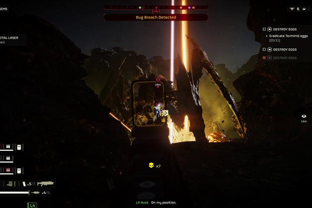 A bile titan takes multiple hits from orbital lasers and airstrikes. Bile titans are one of the largest and most epic enemies in the game, and they typically require teamwork to kill.