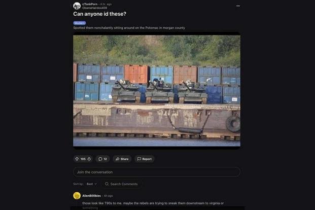 Even far-fetched story points, like Russian tanks making it to an American battlefield in just months, are well-illustrated. (Illustration by Redditor GeorgeSquarshington)