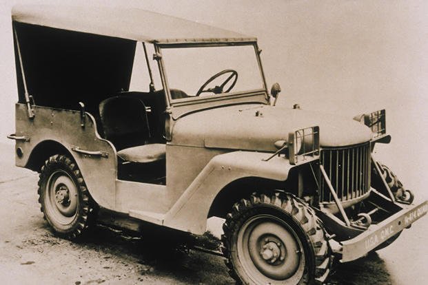 The original Willys MB had the same slatted grille as this Quad, the prototype that won the military’s business. (Stellantis) The original Willys MB had the same slatted grille as this Quad, the prototype that won the military’s business.