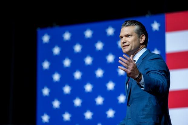Secretary of War Pete Hegseth delivers remarks during a War Department Address at Marine Corps Base Quantico, Va., Sept. 30, 2025. (DoW photo by U.S. Navy Petty Officer 2nd Class Aiko Bongolan).