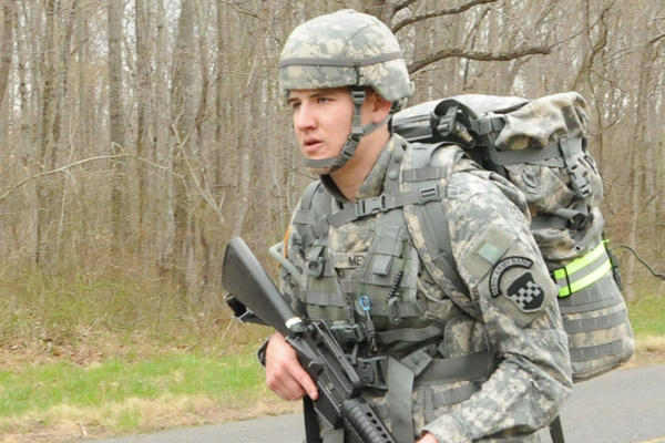 Army Spc. Joshua Meyer, college student reservist.