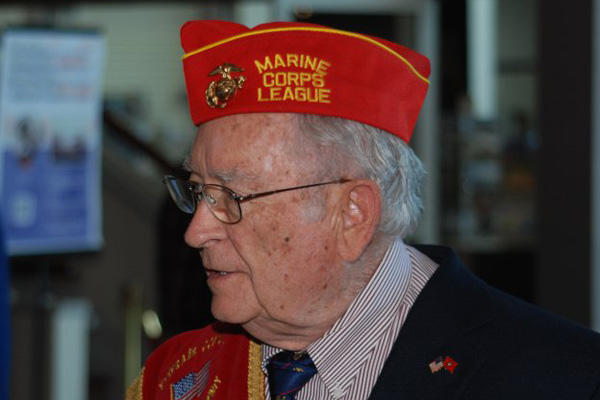 Elderly  marine veteran.