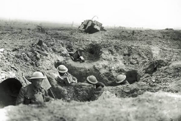 The trenches of World War I. (Defense Department photo)