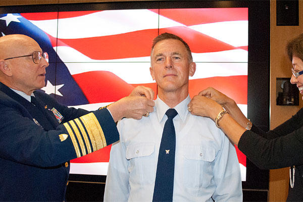 Adm. Paul Zukunft is frocked to the rank of admiral at a ceremony in Washington, D.C., May 15, 2014. (U.S. Coast Guard photo)