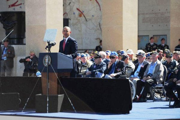 Obama speaks at 2014 D-Day ceremony.