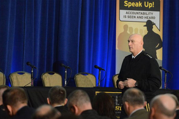 "The predators need to become the pariah, not the victim," said Army Chief of Staff Gen. Ray Odierno during the 2015 Army Sexual Harassment/Assault Response & Prevention Summit, Feb. 18. (U.S. Army photo)