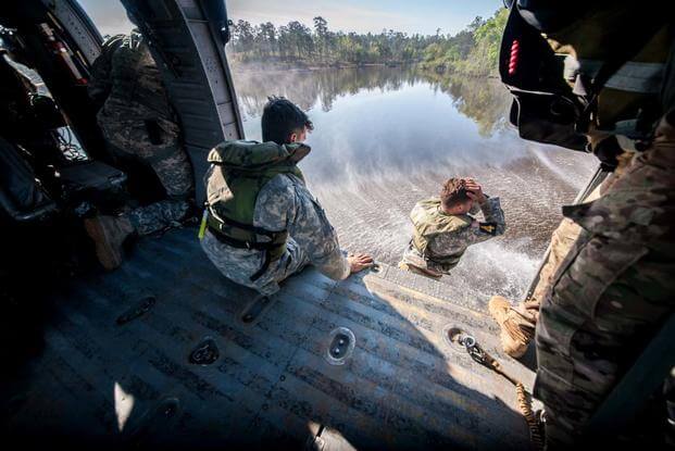 Master Sgt. Josh Horsager and Capt. Michael Rose of the 75th Ranger Regiment took first place in the 2017 Best Ranger competition, held April 7-9, 2017, at Fort Benning, Georgia. The event is in its 34th year. (Photo: Army)