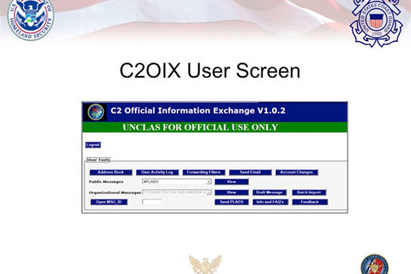 C20IX User Screen (Photo: U.S. Coast Guard.)