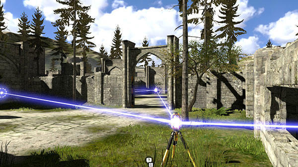The Talos Principle game - fortress and lasers