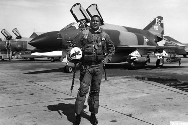 Daniel "Chappie" James Jr. as an F-4 pilot during the Vietnam War. (U.S. Air Force photo)