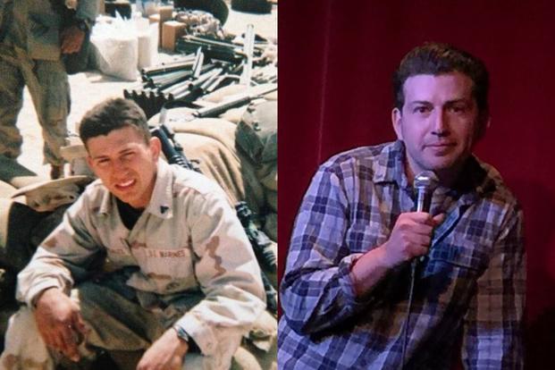 Jeffrey Carisalez, then a lance corporal and vehicle mechanic for Bravo Company, is now a 34-year-old stand-up comedian in Los Angeles. (Photos courtesy Jeffrey Carisalez)