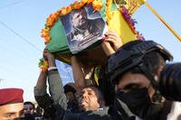 Coffin of a commander from Kataib Hezbollah paramilitary group