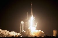 A SpaceX Falcon 9 rocket lifts off from pad 39A at Kennedy Space Center in Cape Canaveral