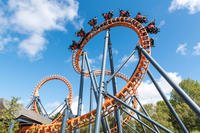 amusement park roller coaster