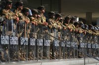 California National Guard are positioned at the Federal Building, June 10, 2025, in downtown Los Angeles. (AP Photo/Eric Thayer, File)