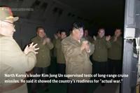 North Korea Says Kim Supervised Cruise Missile Tests