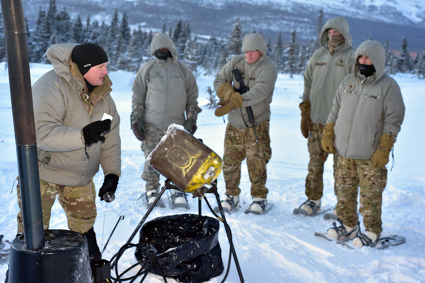 Army soldiers train at Black Rapids Training area.