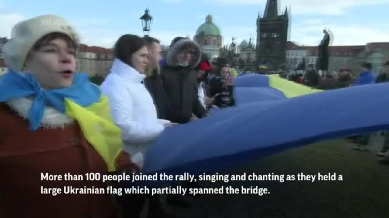 Rally in Support of Ukraine Held in Prague