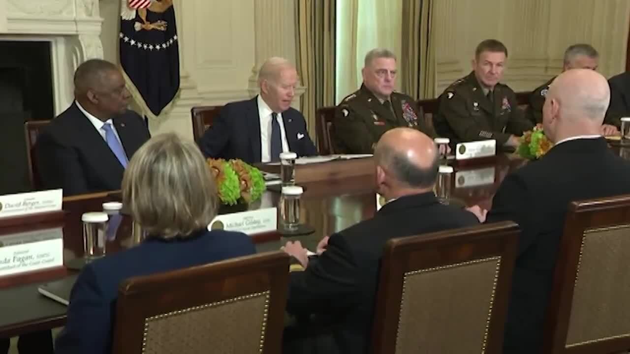 Biden Meets With Defense Leaders at White House