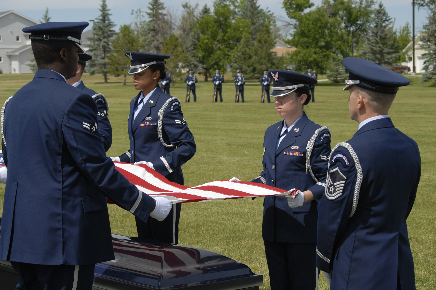 military funeral flag folding