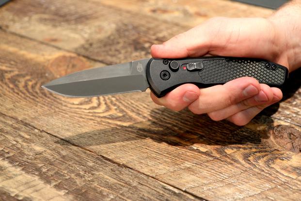 Gerber knives unveiled its newest automatic folder, the Empower series, at SHOT Show 2018. (Photos by Matthew Cox/Military.com)