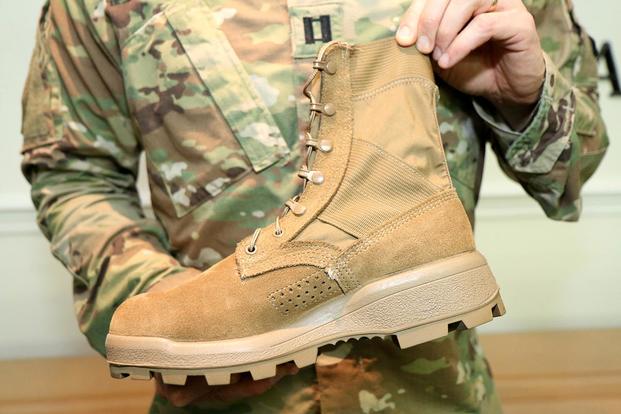 A version of the Army Jungle Combat Boot that Program Executive Office Soldier issued to soldiers in the 25th infantry Division in Hawaii for testing. The Army chose not to issue a Jungle Boot, but some of them are now available to purchase in military clothing stores. Matthew Cox/Military.com