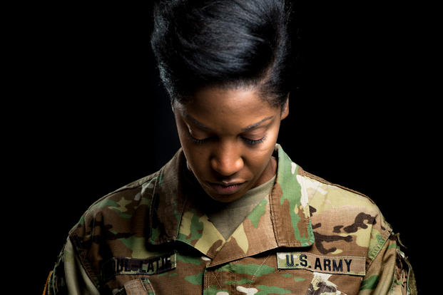 A U.S. Army Reservist poses for a portrait. (U.S. Army Reserve/Audrey Hayes)