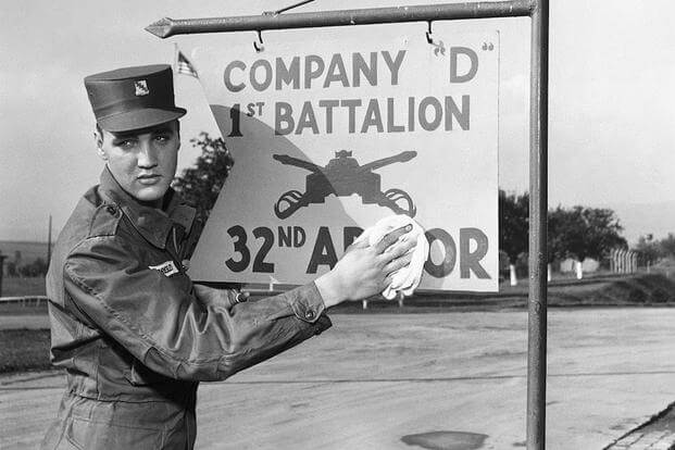 Elvis Presley's stint in the Army included being stationed in Germany, where he met his wife, Priscilla. 