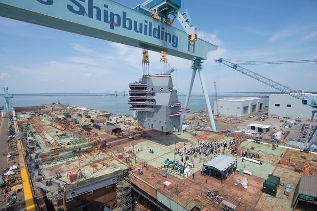 Flight Deck on New Aircraft Carrier John F. Kennedy Is Complete ...