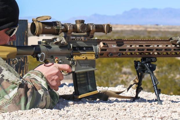 Heckler & Koch is preparing to deliver up to 6,000 7.62mm rifles based on its G28 design to the Army which will become the service’s new squad designated marksman rifle. (U.S. Army/Staff Sgt. Kimberly Jenkins)