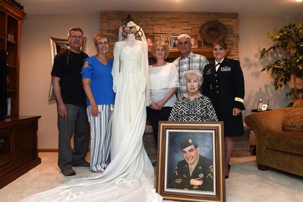 Woman Loans Wedding Dress Made From Husband S Wwii Parachute To