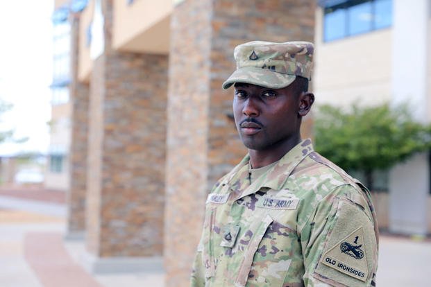 Pfc. Glendon Oakley, a native of Killeen, Texas and an automated logistical specialist assigned to 504th Composite Supply Company, 142nd Combat Support Sustainment Battalion, 1st Armored Division Sustainment Brigade, helped children to safety during the active shooter tragedy in El Paso, Texas, August 3, 2019. (U.S. Army/Vin Stevens)
