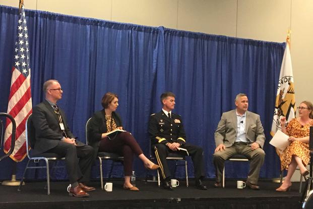 Panel on social media and the military at the AUSA Annual Meeting & Exposition, Tuesday, October 14, 2019, in Washington, D.C. (Hope Seck/Military.com)