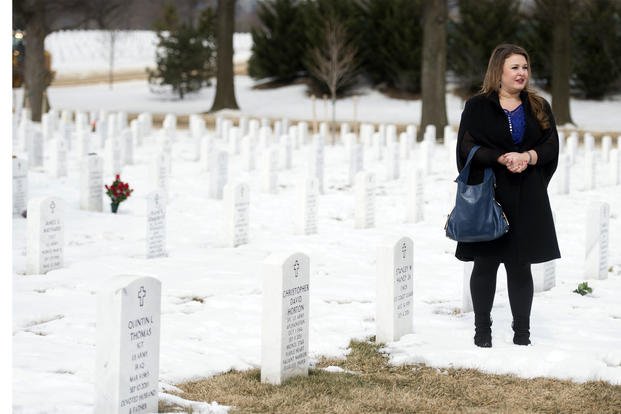 Jane Horton stands in Arlington National Cemetery.