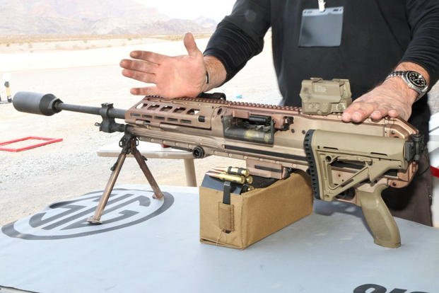 Sig Sauer showed off its new Sig MG 338 machine gun
