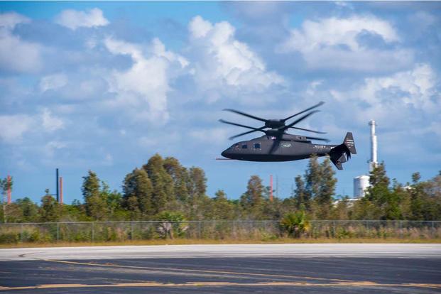 Boeing-Sikorsky flight demo of the SB-1 Defiant at the William P. Gwinn airport in West Palm Beach, F.L.