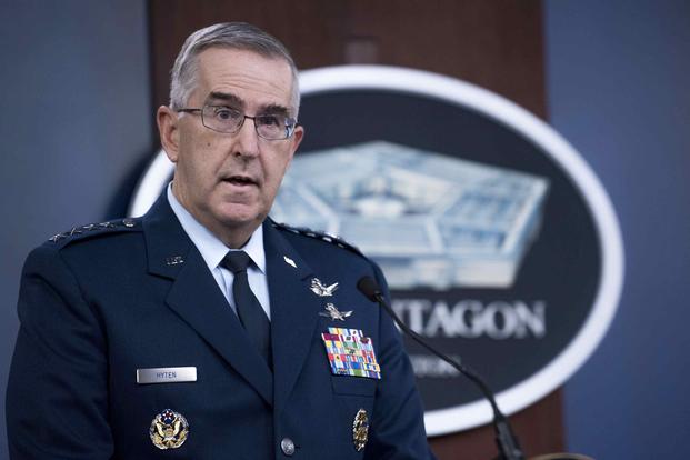 Air Force Gen. John E. Hyten discusses the DoD's COVID-19 efforts.
