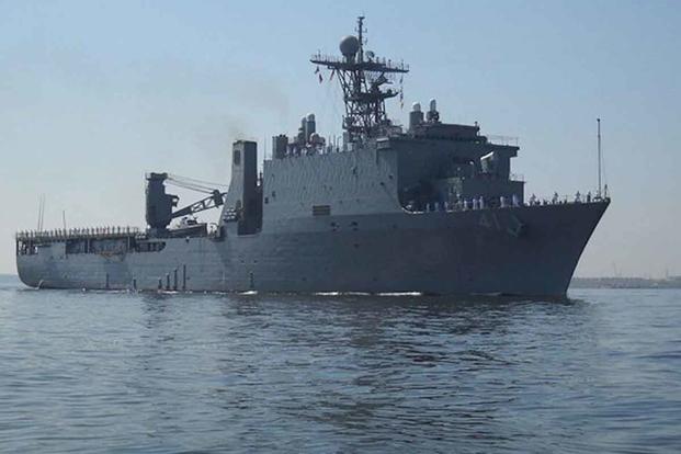 The dock landing ship USS Whidbey Island.