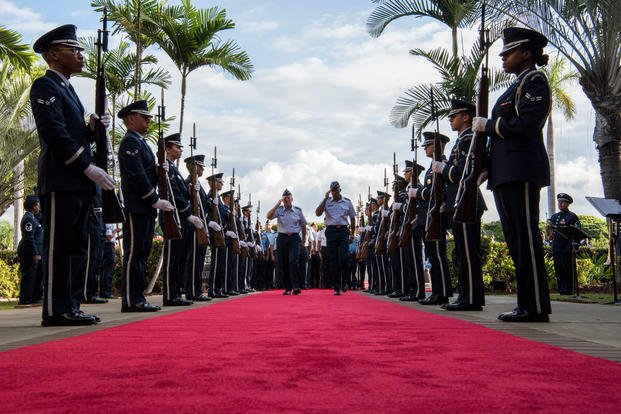 Pacific Air Chiefs Symposium Honor Cordon on Joint Base Pearl Harbor-Hickam, Hawaii