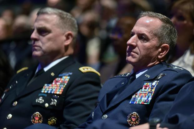 Army Gen. Mark Milley and Air Force Gen. David Goldfein.