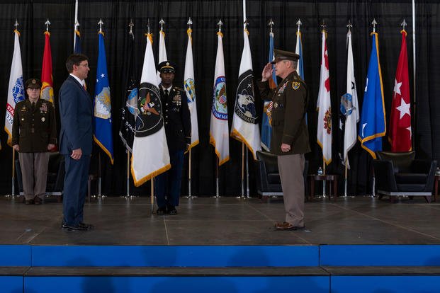 U.S. Space Command Change of Command took place at Peterson Air Force Base
