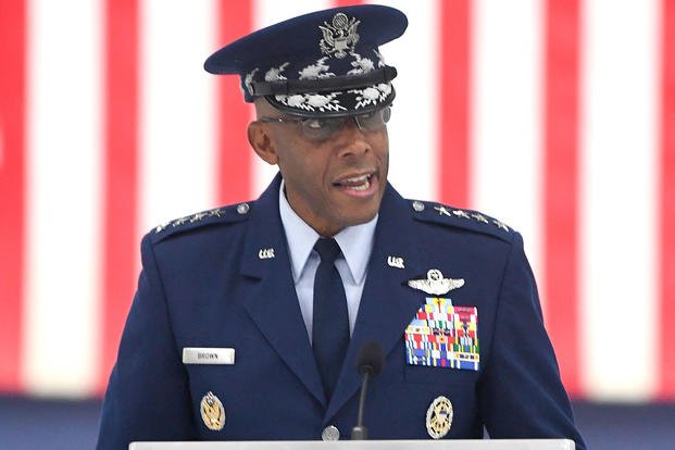 Air Force Chief of Staff Gen. Charles Q. Brown Jr. speaks